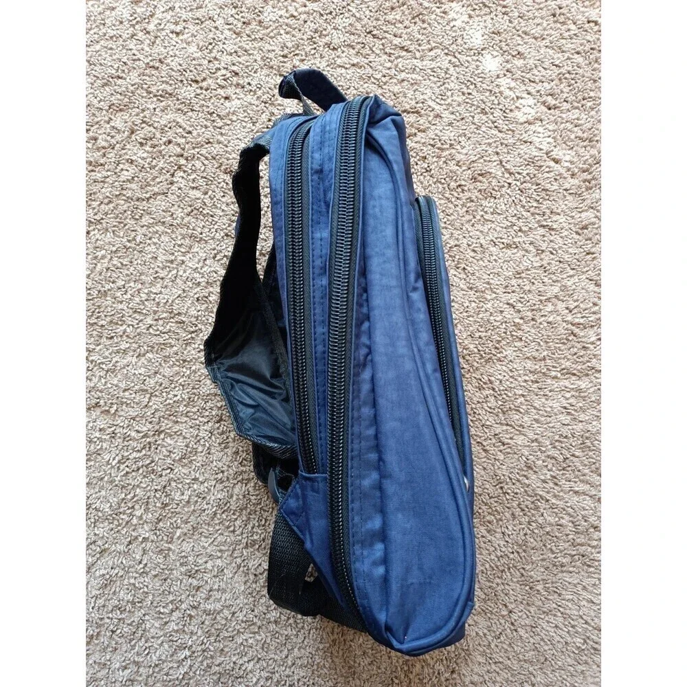 Trans Siberian Express Backpack Navy Blue Adjustable